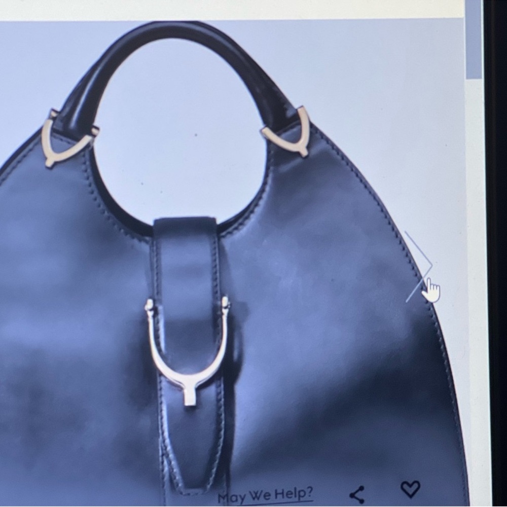 Gucci Black Leather Hobo Bag with  Silver Accents